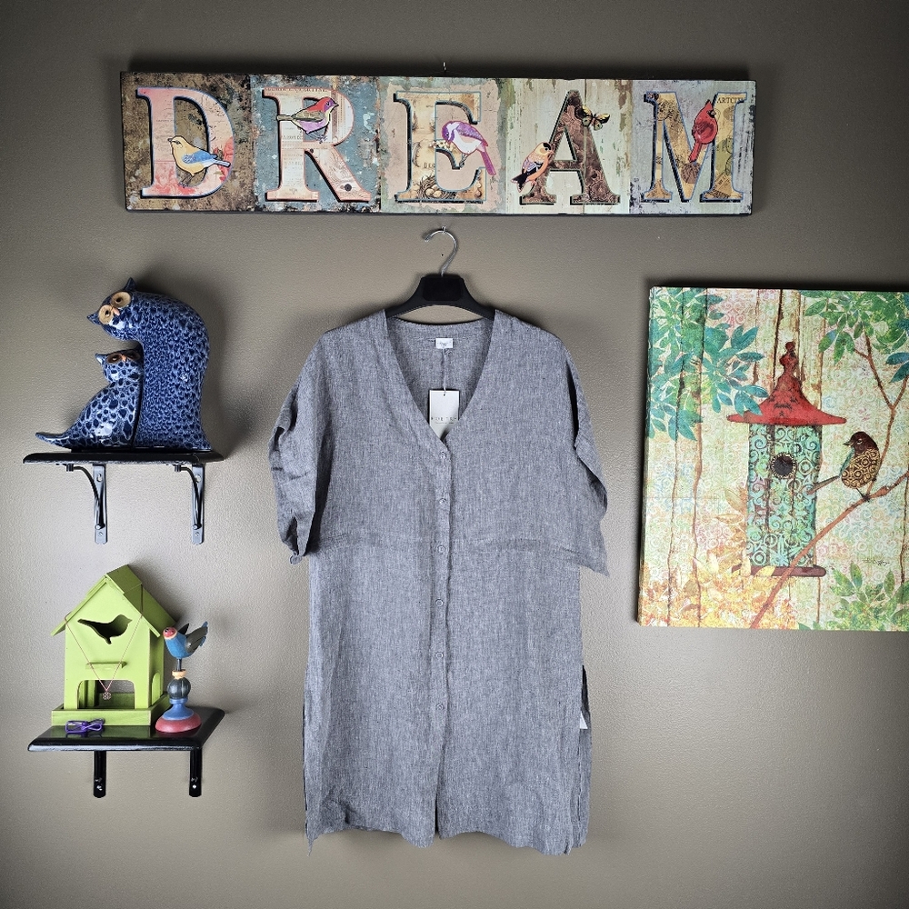 Poetry Linen Lagenlook Dress Size 6